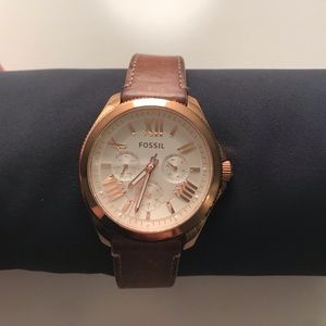 Fossil Watch with Leather Band
